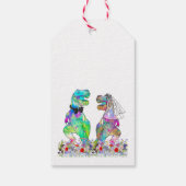 恐竜テーマ結婚の感謝 ギフトタグ (裏面)