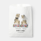 恐竜テーマ結婚の感謝 フェイバーバッグ (正面)