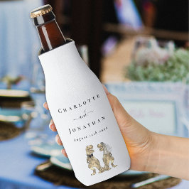恐竜テーマ結婚ズパーソナライズされた ビールラベル