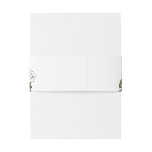 恐竜テーマ結婚ズパーソナライズされた 招待状ベリーバンド (裏面例)