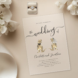 恐竜テーマ結婚ズ アクリル招待状