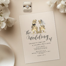 恐竜テーマ結婚ズ アクリル招待状