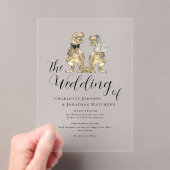 恐竜テーマ結婚ズ アクリル招待状 (インサイチュ (ポータブル))