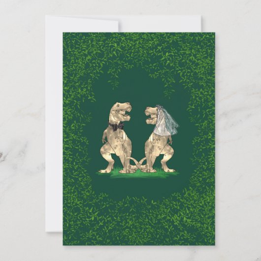 恐竜テーマ結婚ズ 招待状 (裏面)