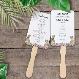 恐竜テーマ結婚式プログラム ハンドファン