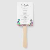 恐竜テーマ結婚式プログラム ハンドファン (裏面)