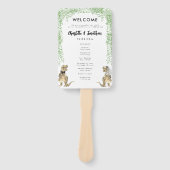 恐竜テーマ結婚式 プログラム ハンドファン (正面)