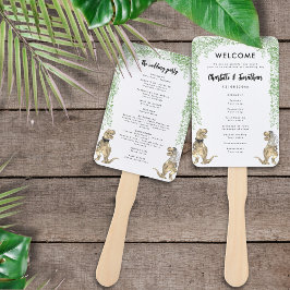 恐竜テーマ結婚式 プログラム ハンドファン