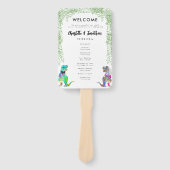 恐竜テーマ結婚式 プログラム ハンドファン (正面)