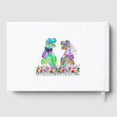 恐竜テーマ結婚金ゴールド ゲストブック (裏面)