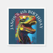 恐竜テーマ誕生会 スタンダードカクテルナプキン (正面)