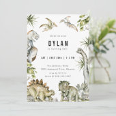 恐竜テーマ誕生会 招待状 (スタンド正面)