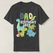 恐竜テーマ誕生日パパの誕生日少年D Tシャツ (デザイン正面)