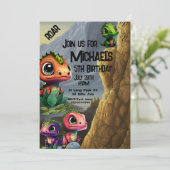 恐竜テーマ誕生日、 招待状 (スタンド正面)