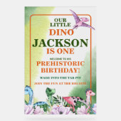 恐竜テーマ1歳の誕生日 アクリルサイン (正面)