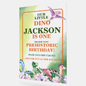 恐竜テーマ1歳の誕生日 アクリルサイン (傾斜)