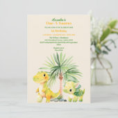 恐竜テーマ1st誕生日パーティー 招待状 (スタンド正面)