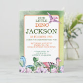 恐竜テーマ1st誕生日招待状 招待状 (スタンド正面)