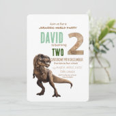 恐竜テーマ2nd誕生日パーティー 招待状 (スタンド正面)