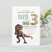 恐竜テーマ3回目の誕生日パーティー 招待状 (スタンド正面)
