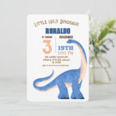 恐竜テーマ3回目の誕生日パーティー 招待状 (スタンド正面)