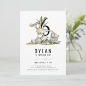 恐竜テーマ6thバースデーパーティー 招待状 (スタンド正面)