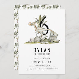 恐竜テーマ6thバースデーパーティー 招待状