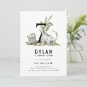 恐竜テーマ7thバースデーパーティー 招待状 (スタンド正面)