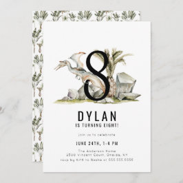 恐竜テーマ8thバースデーパーティー 招待状