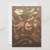 恐竜ディグ古生物学者誕生日招待状 招待状 (裏面)