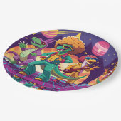 恐竜ディスコ掘りフォームボード ペーパープレート (アングル)