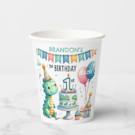 恐竜ディノの1歳誕生日パーティー 紙コップ