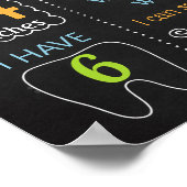 恐竜ディノドラゴン誕生日シャルボードサイン ポスター (角)