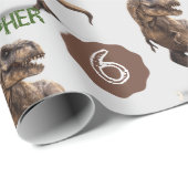 恐竜ディノパーティー子供の誕生日トレックス ラッピングペーパー (ロールコーナー)