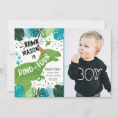 恐竜ディノフォーRAWR第4誕生日インビタ 招待状 (正面)