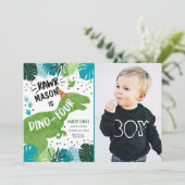 恐竜ディノフォーRAWR第4誕生日インビタ 招待状 (スタンド正面)