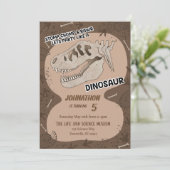 恐竜ディノ化石バースデーパーティーの招待 招待状 (スタンド正面)