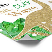 恐竜ディノ誕生日チョークボードのサインボーイ ポスター (角)