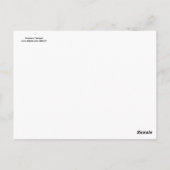 恐竜デザインブルーオレンジイエローレッド恐竜 ポストカード (裏面)