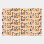 恐竜デザイン包装紙 ラッピングペーパーシート (正面)