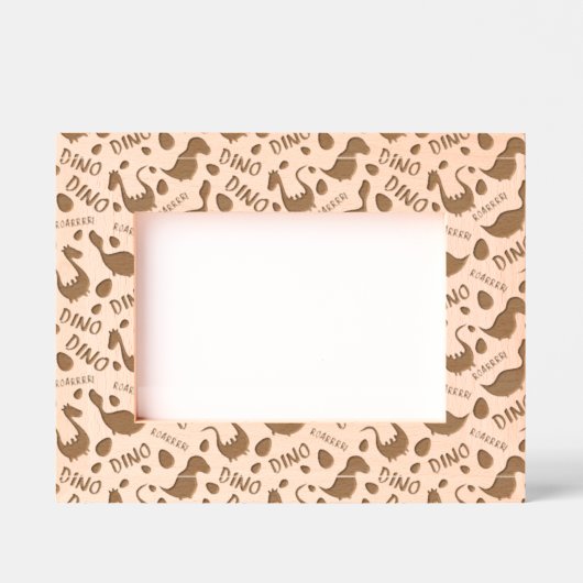 恐竜デザイン レーザー彫刻フレーム (正面)