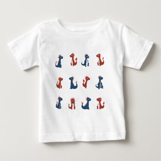 恐竜デザインTシャツ ベビーTシャツ (正面)