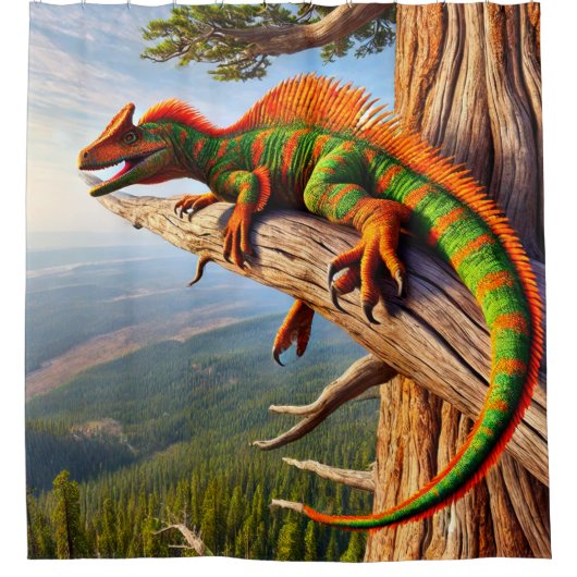 恐竜トカゲ シャワーカーテン (正面)