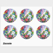 恐竜トリオクリスマスTレックス ラウンドシール (シート)