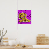 恐竜トリケラトプス ポスター (キッチン)