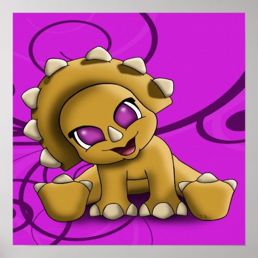 恐竜トリケラトプス ポスター (正面)