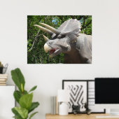 恐竜トリケラトプス ポスター (ホームオフィス)