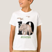 恐竜トリケラトプスTシャツ Tシャツ (正面)