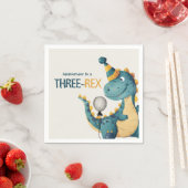 恐竜トレックス3歳レックス3歳パーティー スタンダードカクテルナプキン (インサイチュ)