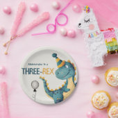 恐竜トレックス3歳レックス3歳パーティー ペーパープレート (パーティー)